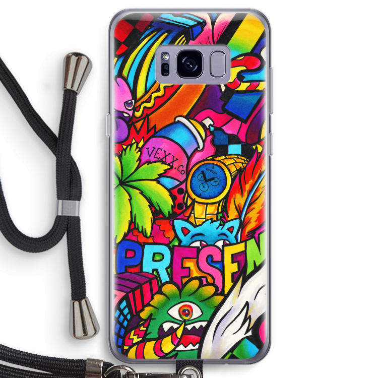 Represent: Samsung Galaxy S8 Transparant Hoesje met koord
