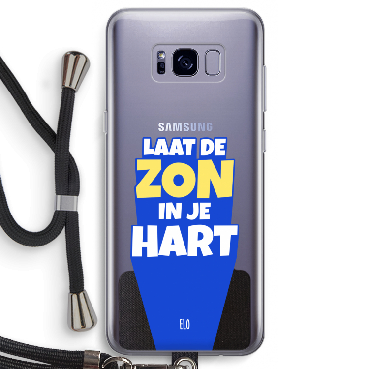 Laat de zon in je hart: Samsung Galaxy S8 Transparant Hoesje met koord