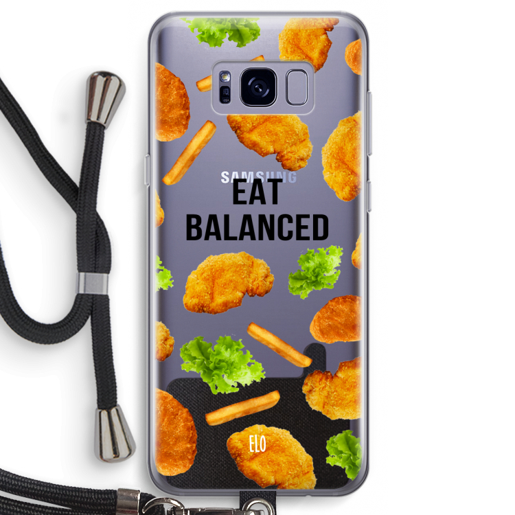 Eat Balanced: Samsung Galaxy S8 Transparant Hoesje met koord