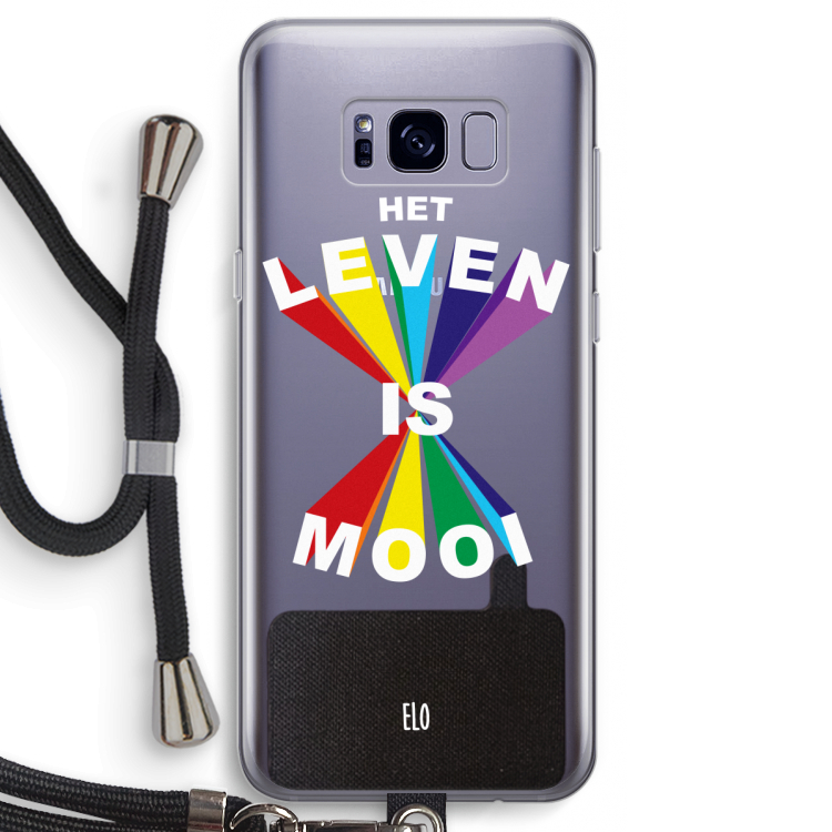 Het Leven Is Mooi: Samsung Galaxy S8 Transparant Hoesje met koord