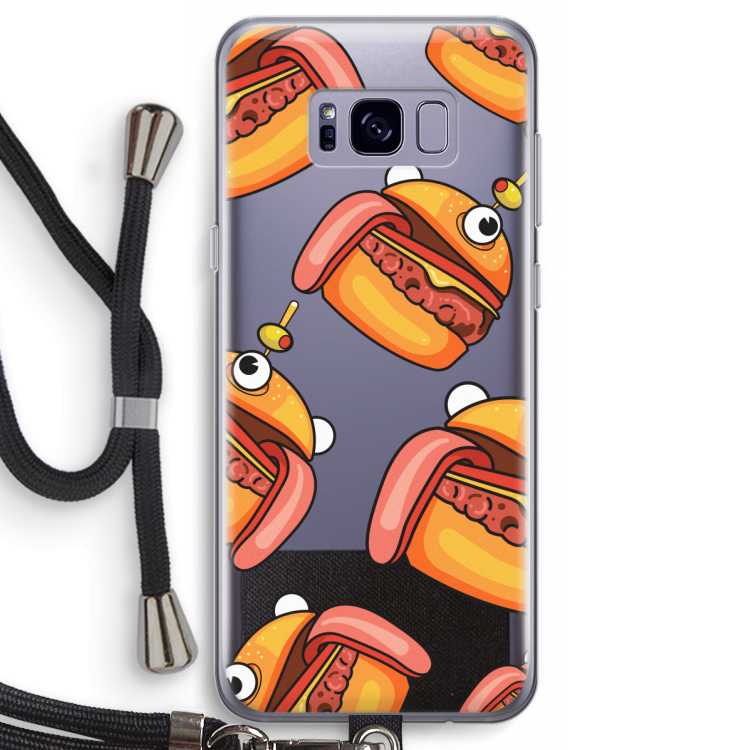 Hamburger: Samsung Galaxy S8 Transparant Hoesje met koord
