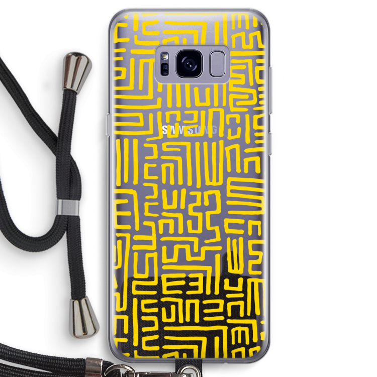 Majorelle Blue Print: Samsung Galaxy S8 Transparant Hoesje met koord