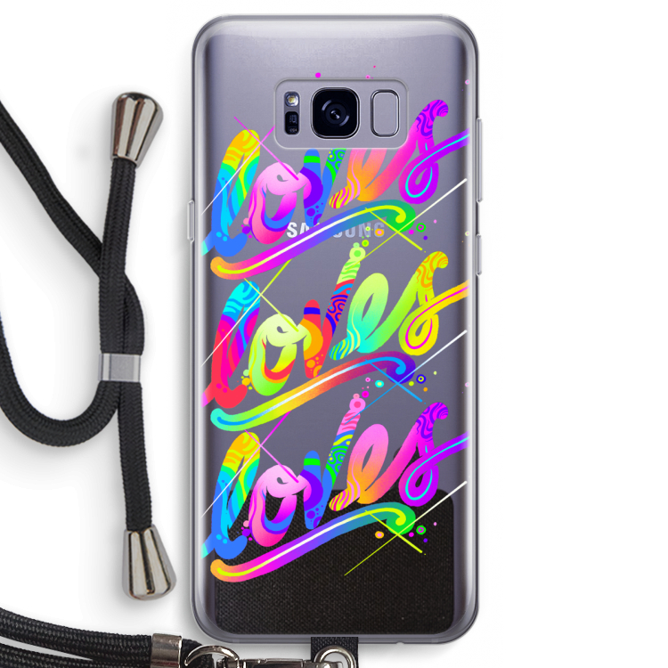 Loves: Samsung Galaxy S8 Transparant Hoesje met koord