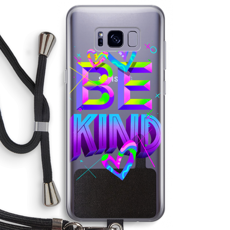 Be Kind: Samsung Galaxy S8 Transparant Hoesje met koord