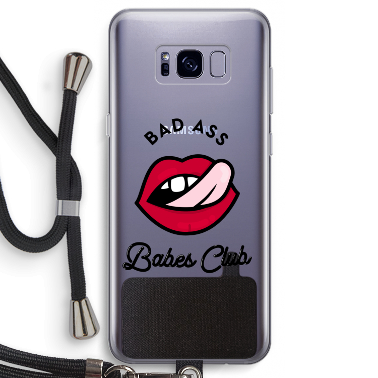 Badass Babes Club: Samsung Galaxy S8 Transparant Hoesje met koord