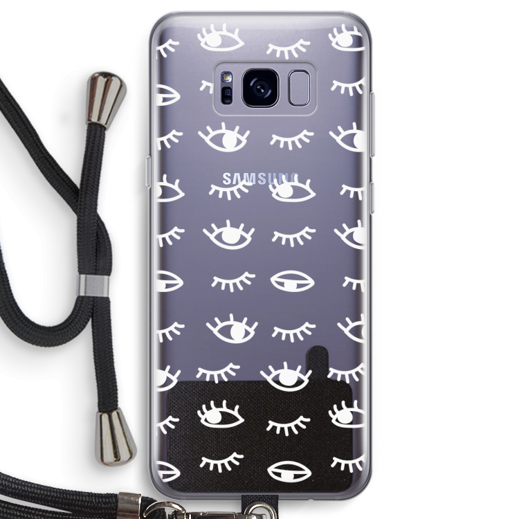 Eye pattern #3: Samsung Galaxy S8 Transparant Hoesje met koord