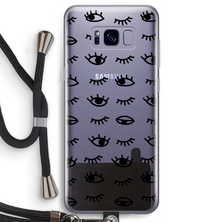 Eye pattern #2: Samsung Galaxy S8 Transparant Hoesje met koord