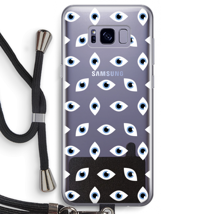 Eyes pattern: Samsung Galaxy S8 Transparant Hoesje met koord