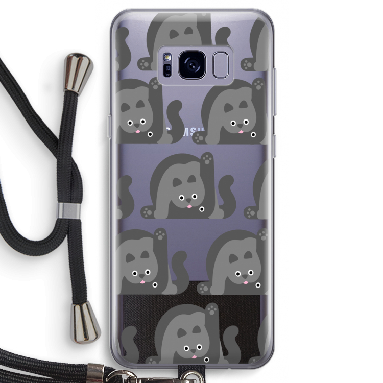 Cats: Samsung Galaxy S8 Transparant Hoesje met koord