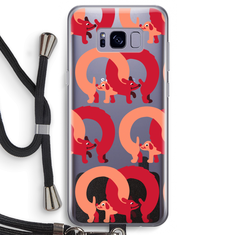 Dogs: Samsung Galaxy S8 Transparant Hoesje met koord