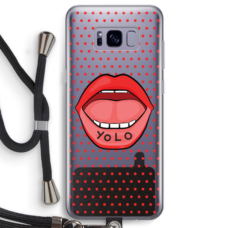 Yolo Denise: Samsung Galaxy S8 Transparant Hoesje met koord