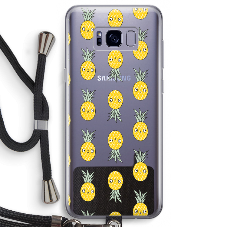 Ananas: Samsung Galaxy S8 Transparant Hoesje met koord