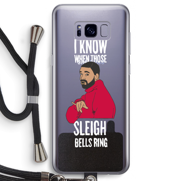 Sleigh Bells Ring: Samsung Galaxy S8 Transparant Hoesje met koord