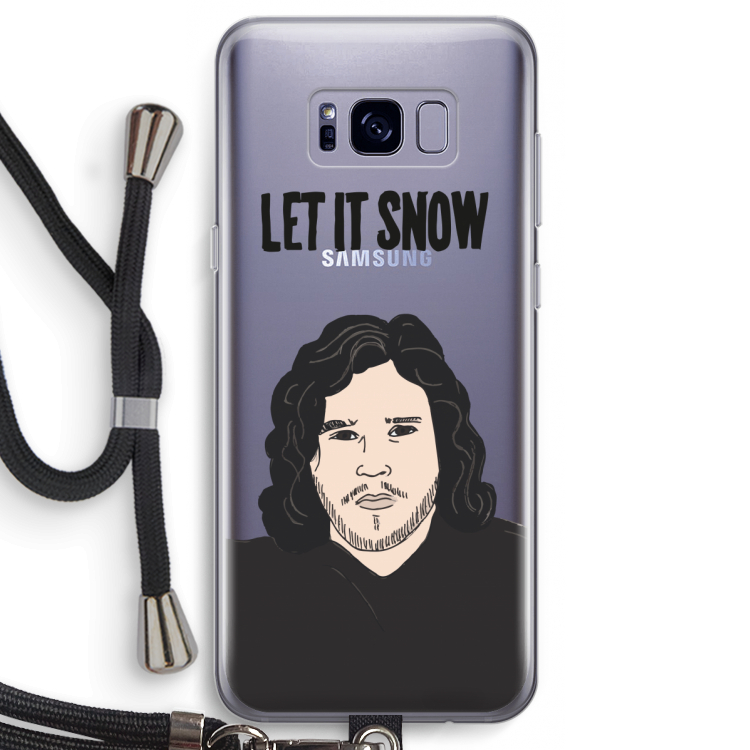 Let It Snow: Samsung Galaxy S8 Transparant Hoesje met koord