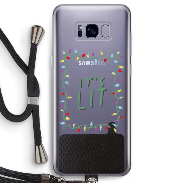 It's Lit: Samsung Galaxy S8 Transparant Hoesje met koord