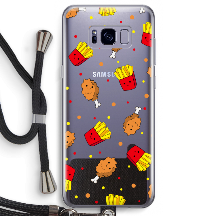 Chicken 'n Fries: Samsung Galaxy S8 Transparant Hoesje met koord