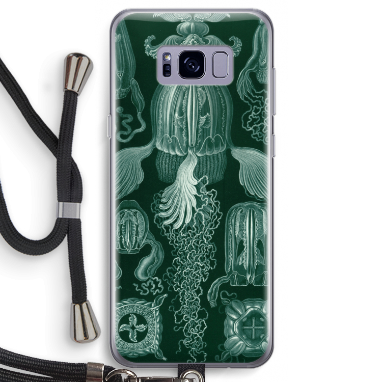 Haeckel Cubomedusae: Samsung Galaxy S8 Transparant Hoesje met koord