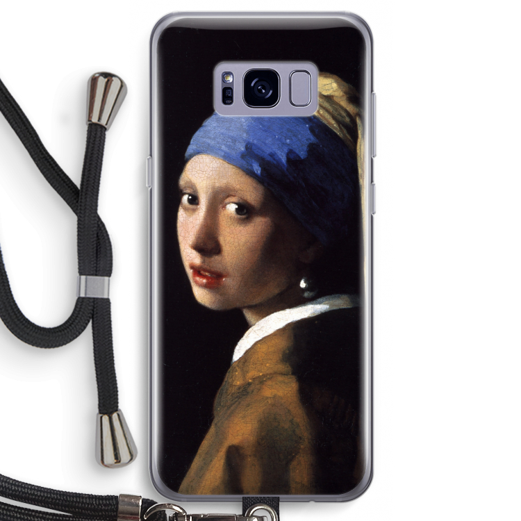 The Pearl Earring: Samsung Galaxy S8 Transparant Hoesje met koord