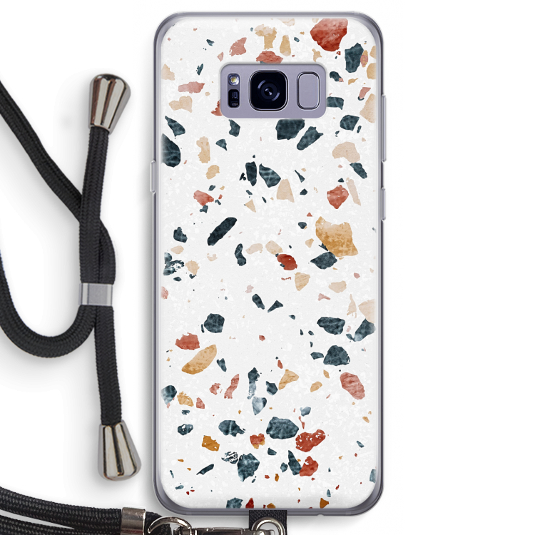 Terrazzo N°4: Samsung Galaxy S8 Transparant Hoesje met koord