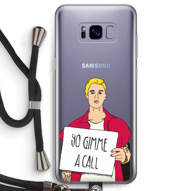 Gimme a call: Samsung Galaxy S8 Transparant Hoesje met koord