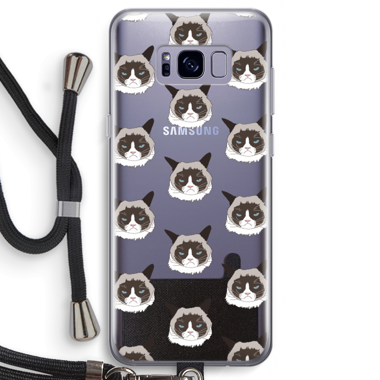 It's a Purrr Case: Samsung Galaxy S8 Transparant Hoesje met koord