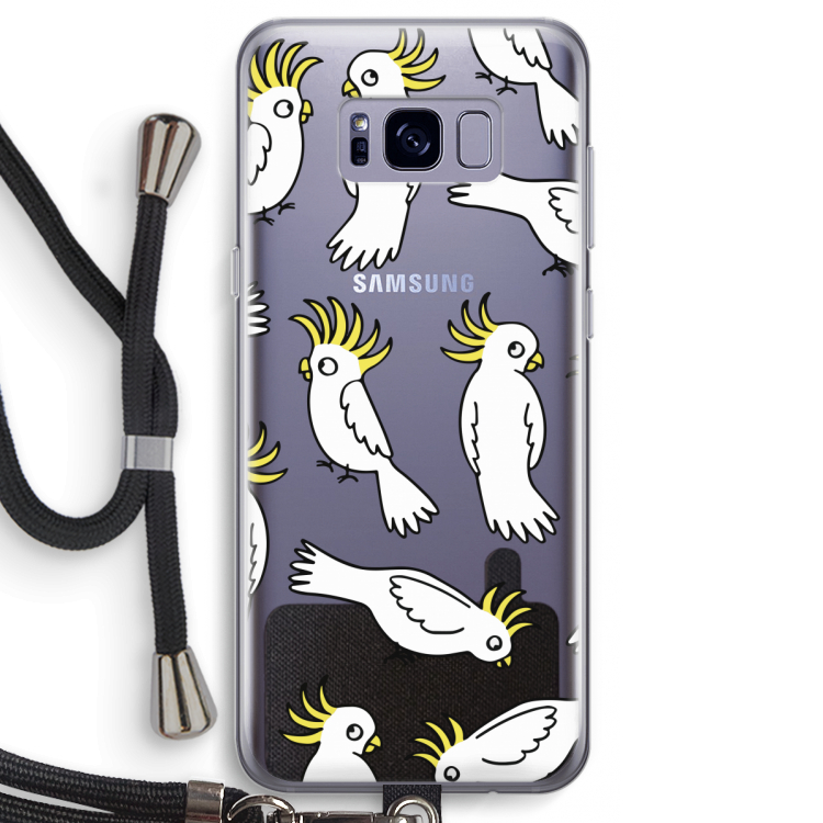 Papegaai: Samsung Galaxy S8 Transparant Hoesje met koord