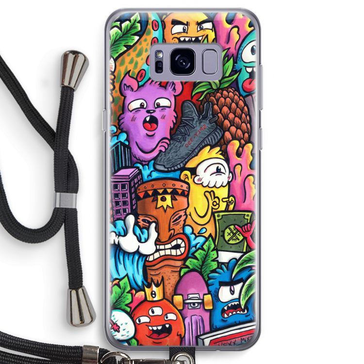 Vexx Mixtape: Samsung Galaxy S8 Transparant Hoesje met koord
