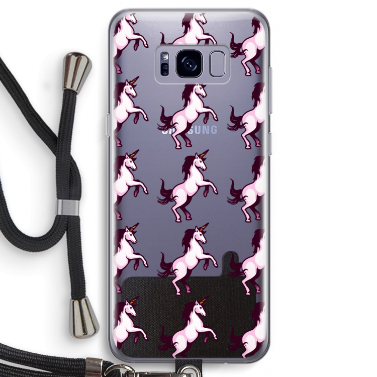 Musketon Unicorn: Samsung Galaxy S8 Transparant Hoesje met koord