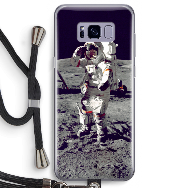 Spaceman: Samsung Galaxy S8 Transparant Hoesje met koord