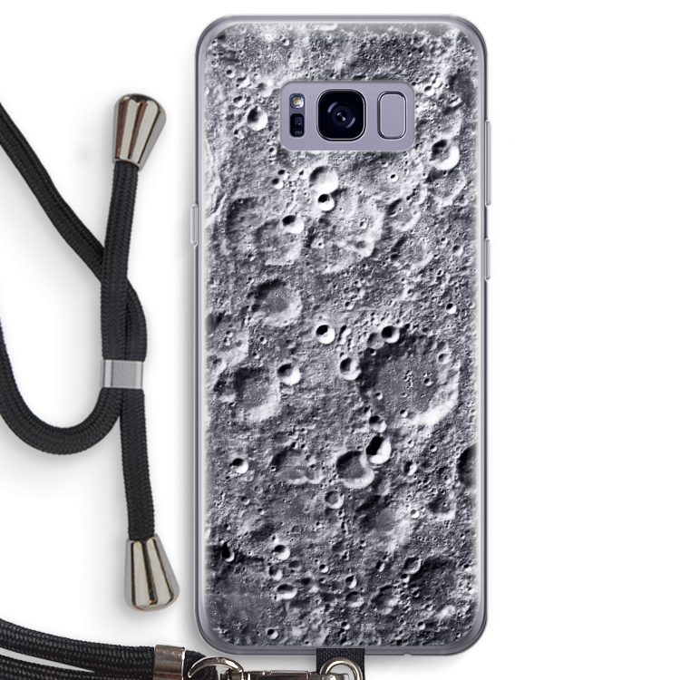 Maanlandschap: Samsung Galaxy S8 Transparant Hoesje met koord
