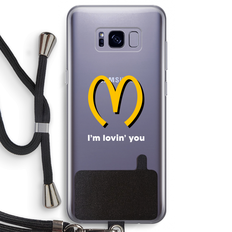 I'm lovin' you: Samsung Galaxy S8 Transparant Hoesje met koord