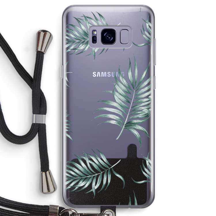 Simple leaves: Samsung Galaxy S8 Transparant Hoesje met koord
