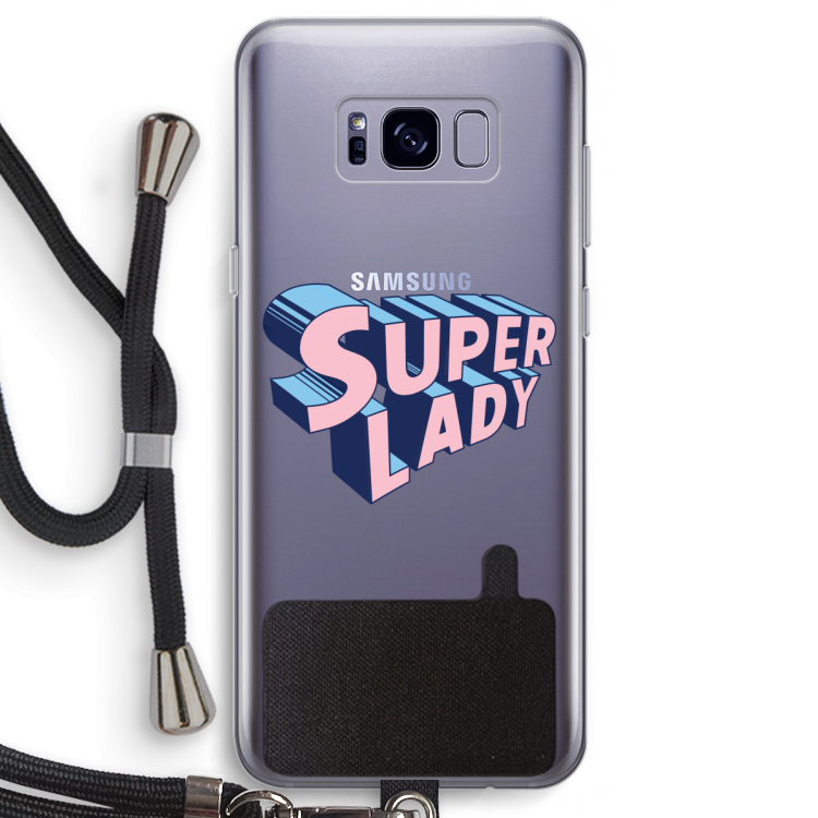 Superlady: Samsung Galaxy S8 Transparant Hoesje met koord