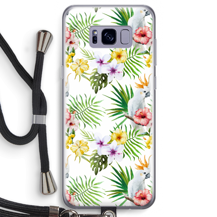Gele kuif: Samsung Galaxy S8 Transparant Hoesje met koord