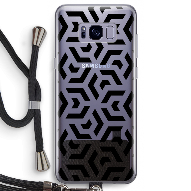 Crazy pattern: Samsung Galaxy S8 Transparant Hoesje met koord