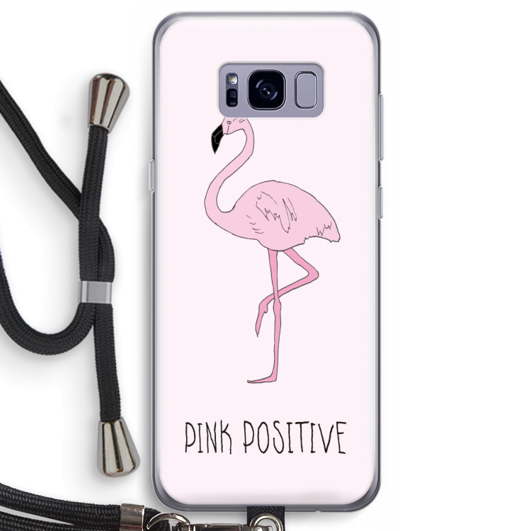 Pink positive: Samsung Galaxy S8 Transparant Hoesje met koord