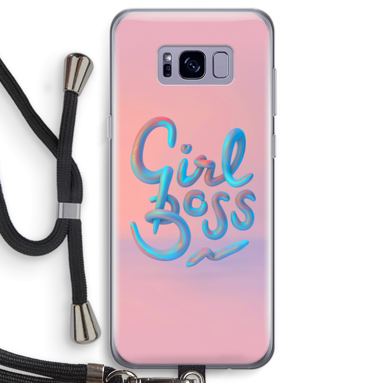 Girl boss: Samsung Galaxy S8 Transparant Hoesje met koord