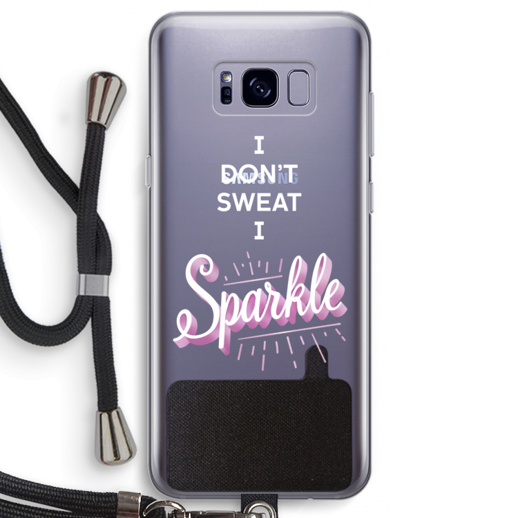 Sparkle quote: Samsung Galaxy S8 Transparant Hoesje met koord
