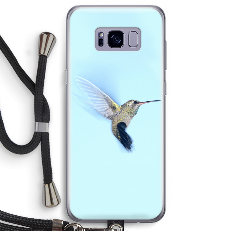 Kolibri: Samsung Galaxy S8 Transparant Hoesje met koord