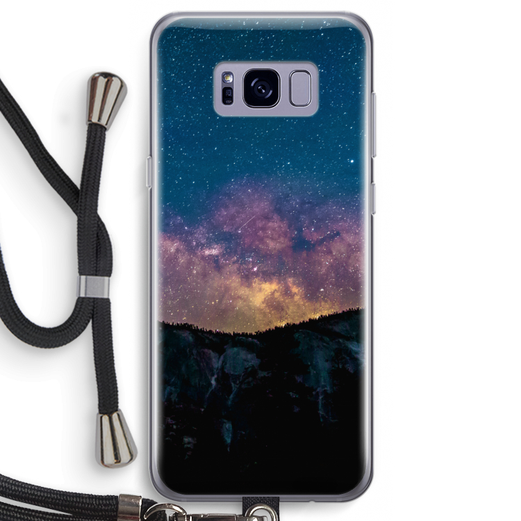 Travel to space: Samsung Galaxy S8 Transparant Hoesje met koord