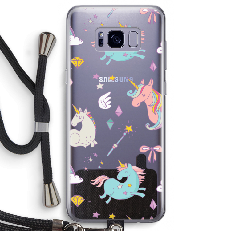 Fantasiewereld: Samsung Galaxy S8 Transparant Hoesje met koord