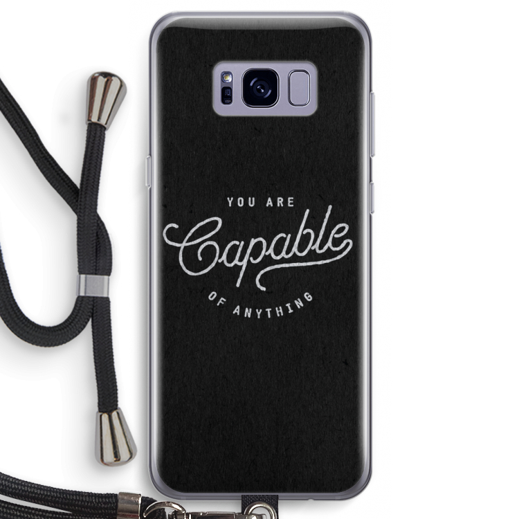 Capable: Samsung Galaxy S8 Transparant Hoesje met koord