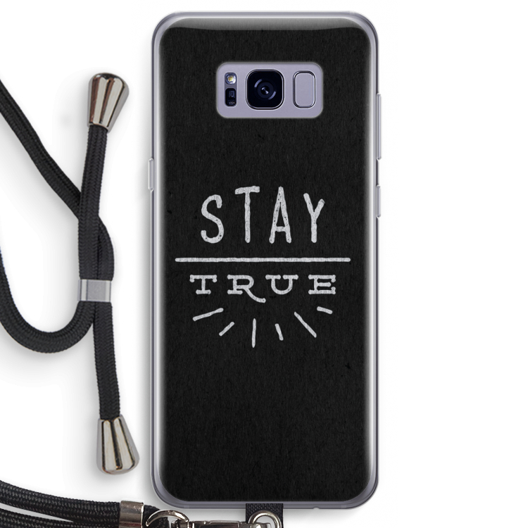 Stay true: Samsung Galaxy S8 Transparant Hoesje met koord