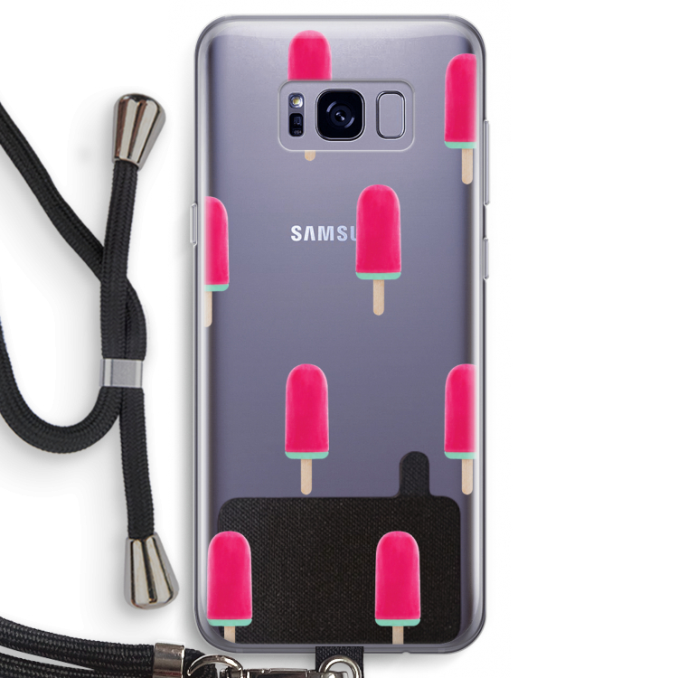 Waterijsje: Samsung Galaxy S8 Transparant Hoesje met koord
