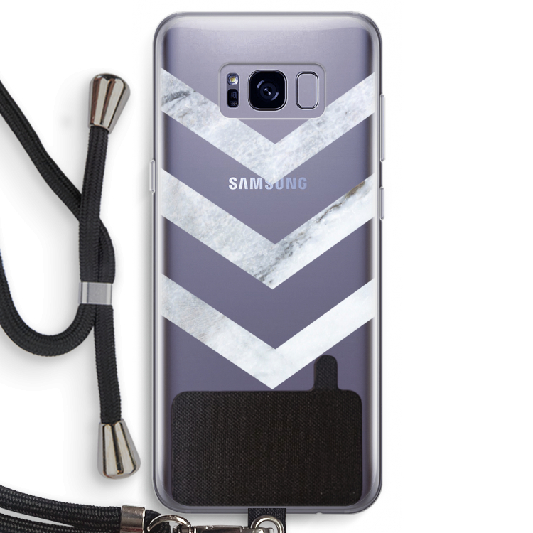 Marmeren pijlen: Samsung Galaxy S8 Transparant Hoesje met koord