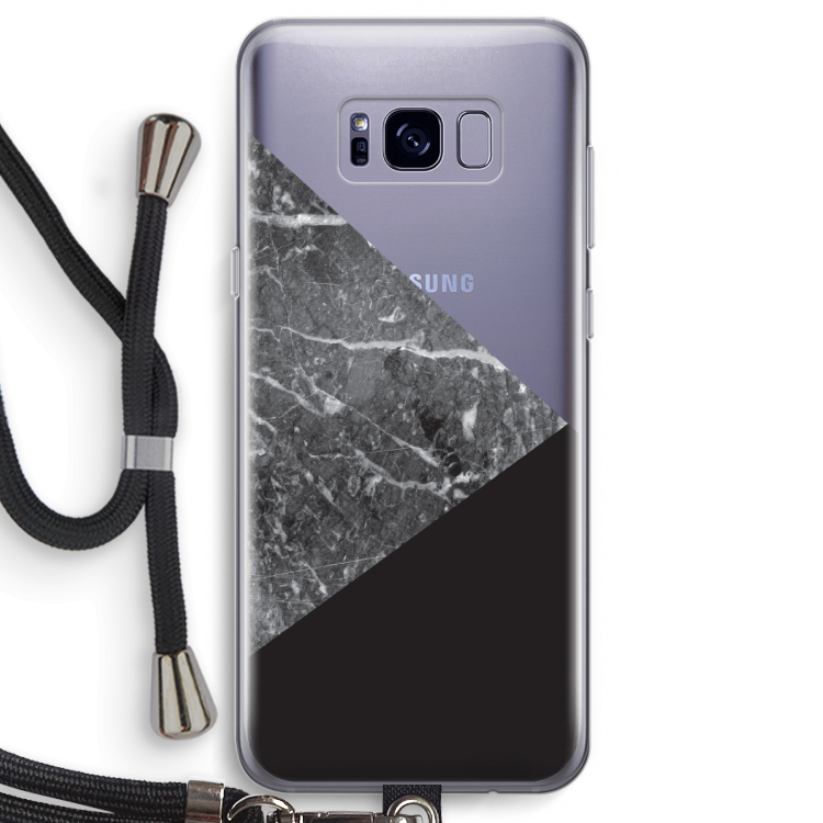 Combinatie marmer: Samsung Galaxy S8 Transparant Hoesje met koord
