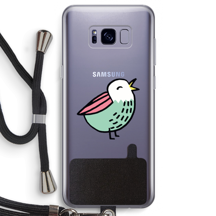 Birdy: Samsung Galaxy S8 Transparant Hoesje met koord