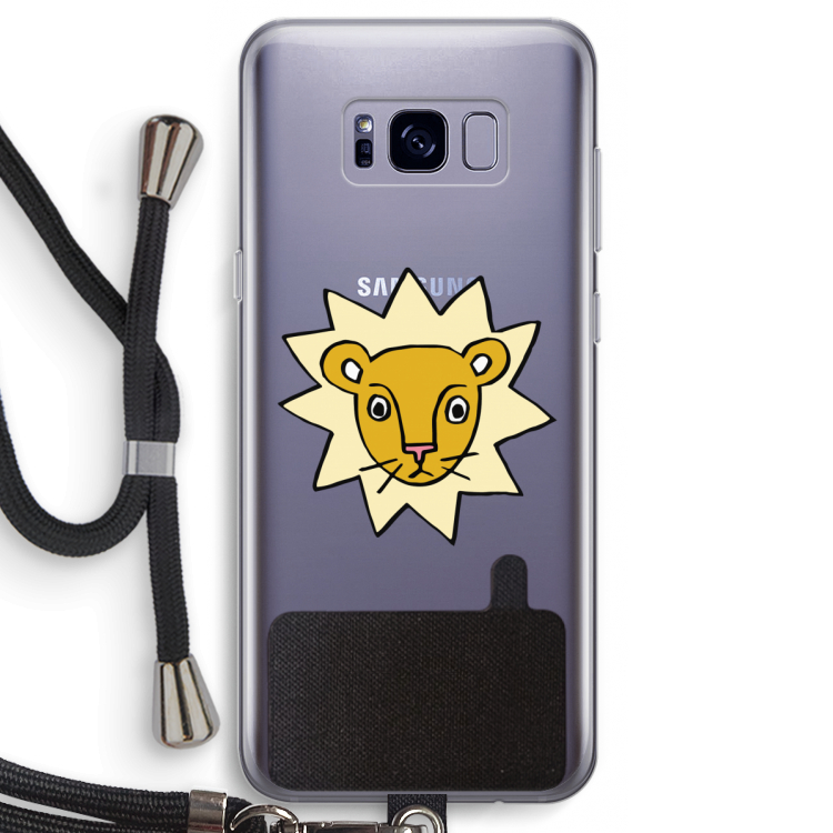 Kleine leeuw: Samsung Galaxy S8 Transparant Hoesje met koord
