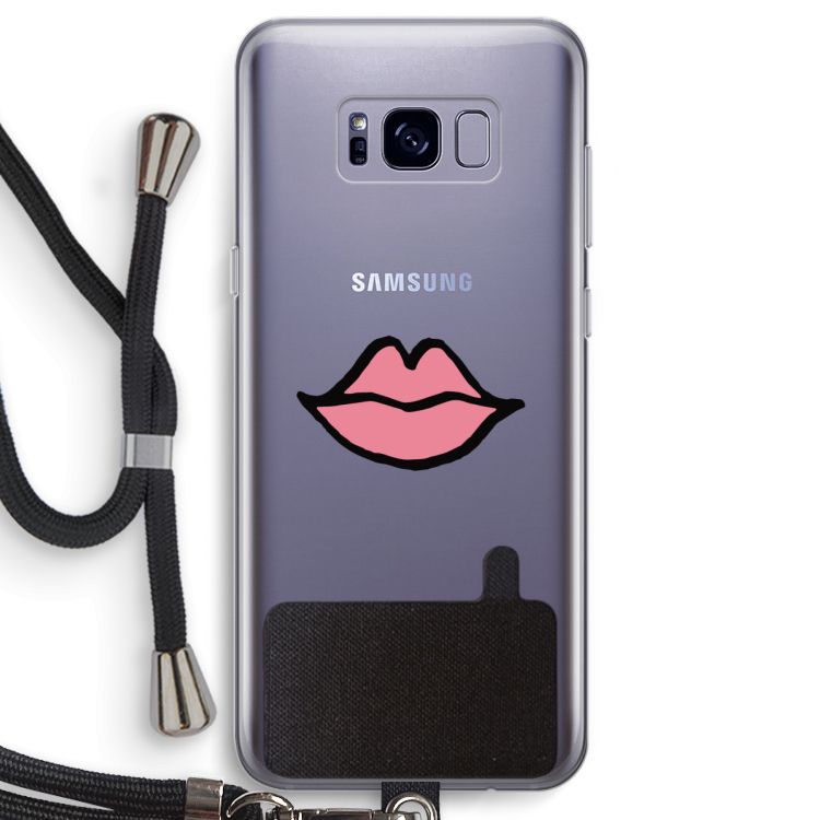 Kusje: Samsung Galaxy S8 Transparant Hoesje met koord