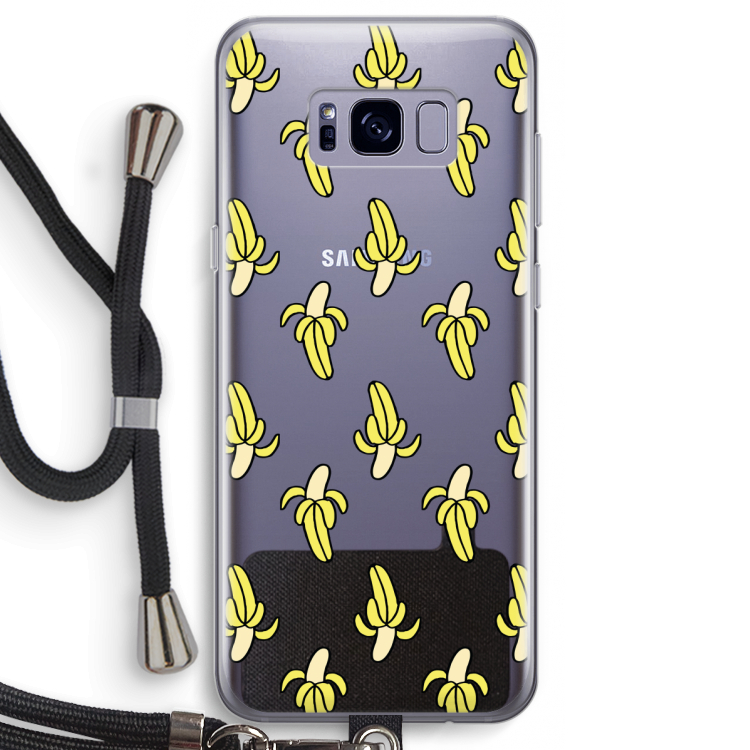 Bananas: Samsung Galaxy S8 Transparant Hoesje met koord